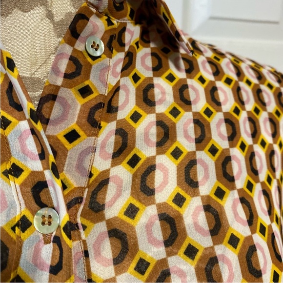 Zara Limited Edition Olivia Palermo Geographic Printed Midi Long Dress S Small - Picture 11 of 11